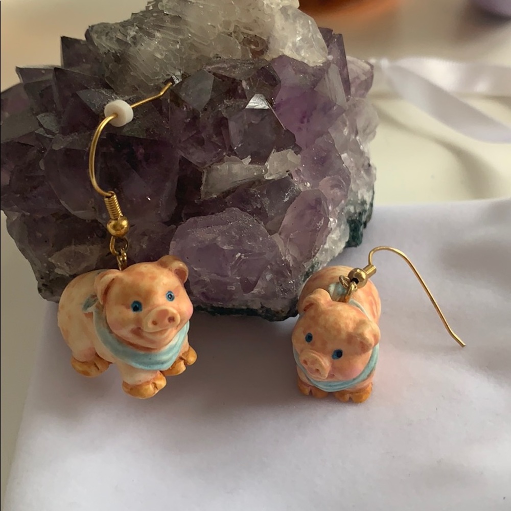Piglet earrings